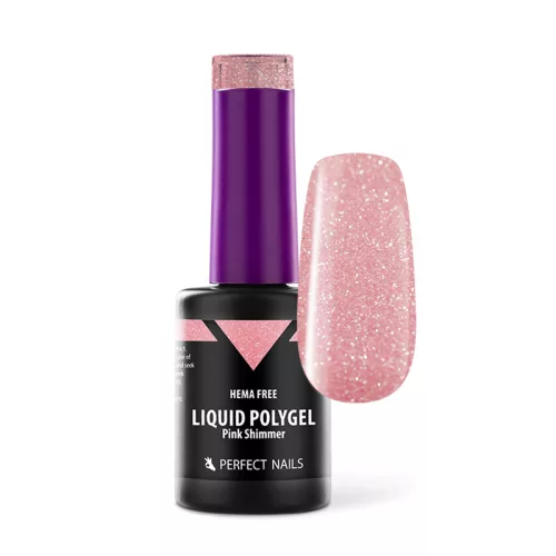 PerfectNails Liquid Polygel Pink Shimmer 8ml