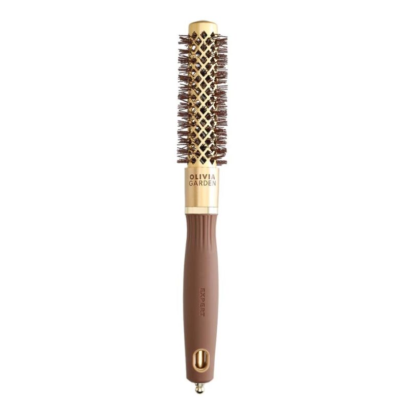 Olivia Garden Expert Blowout Shine Round Brush Gold & Brown 20 mm