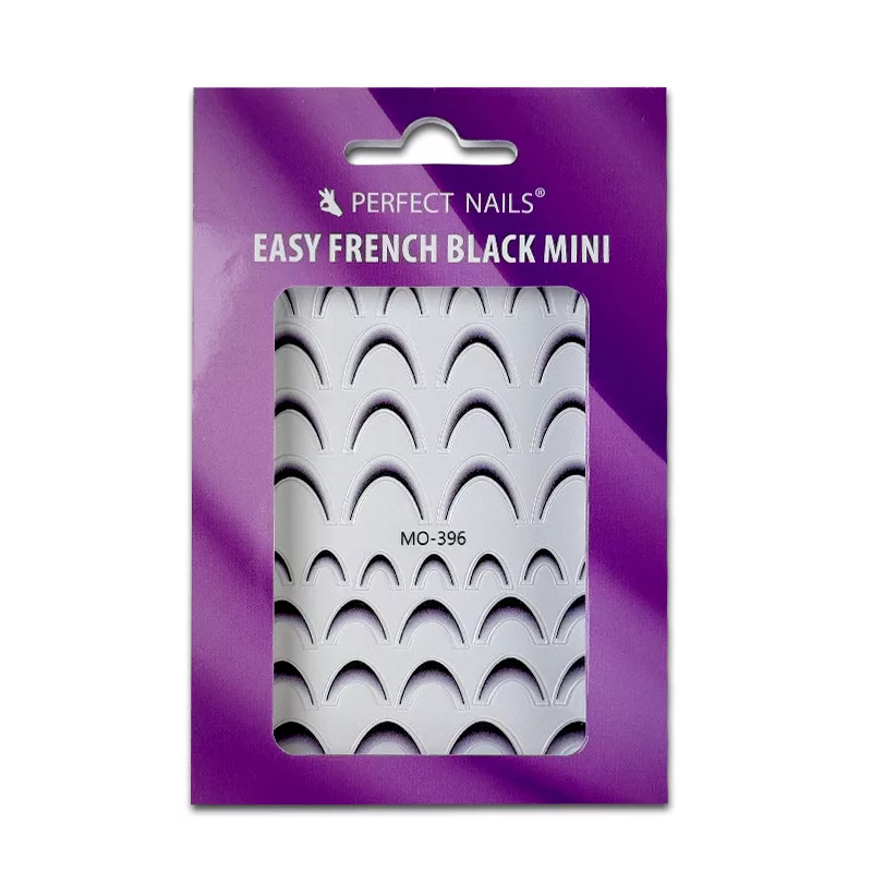 PerfectNails Nálepky Easy French Black Mini