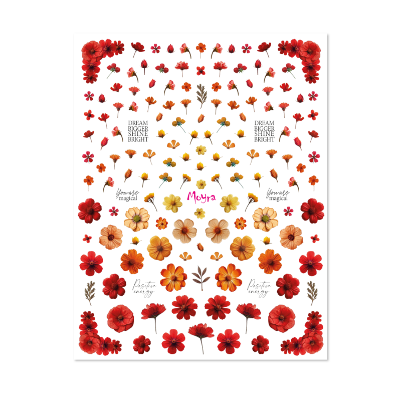 Moyra Vodolepka Ombre 16 Dried flowers Red