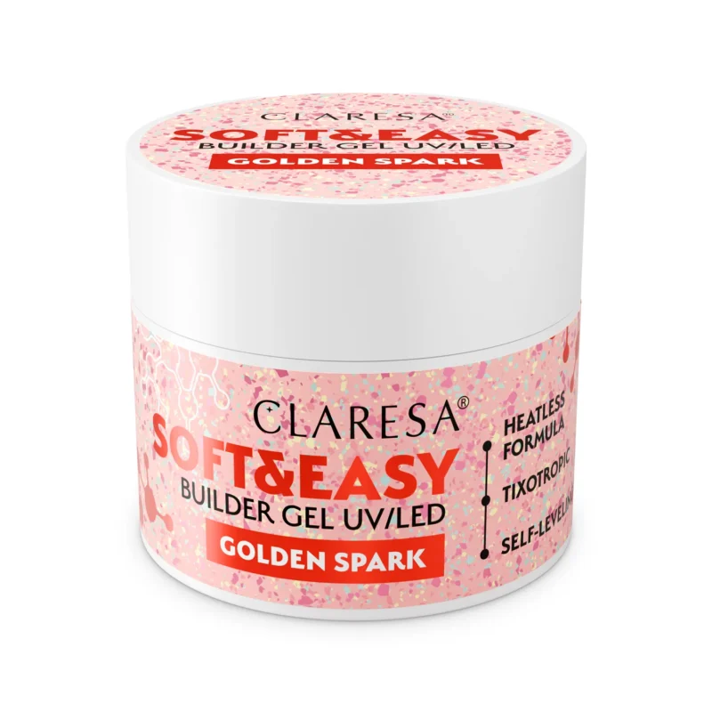 Claresa Soft&Easy Stavebný gél Golden Spark 45g